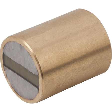 Kipp Magnet Deep Pot Magnet, Round, D=6, Form:A, Smco, Comp:Brass K0551.01